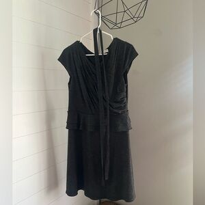 Smokey gray Calvin Klein belted dress